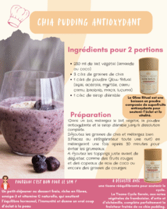 Chia pudding anti oxydant